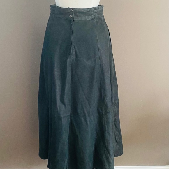 Vintage Charles Leather Maxi Skirt, Size S - Picture 3 of 4